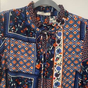 Hazel Multicolor Floral Blouse/Bell Sleeves/ vibrant colors